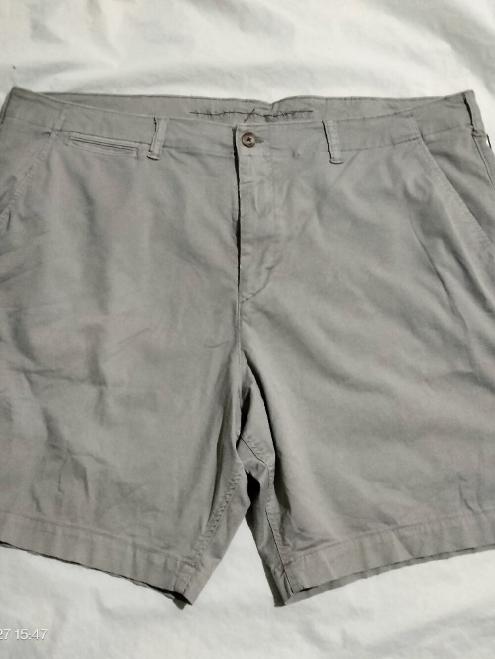 American Eagle Flex Men's Chino Shorts Grey Size 46 Real Good Next Level Stretch